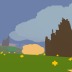 A picture of broken towers from Proteus.